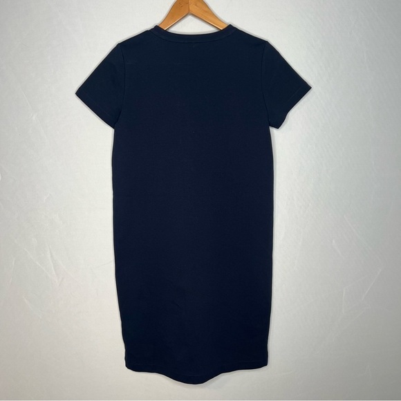 J. Crew Navy Blue Cotton-Blend Nautical-Style Lace-Up Knit Dress. Size XS. - Picture 3 of 10